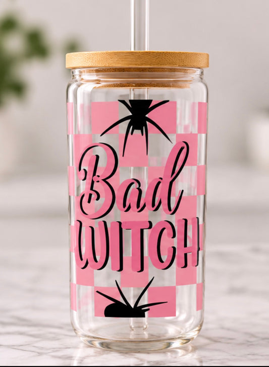 Limited Edition Bad Witch Glass Tumbler – 16 oz