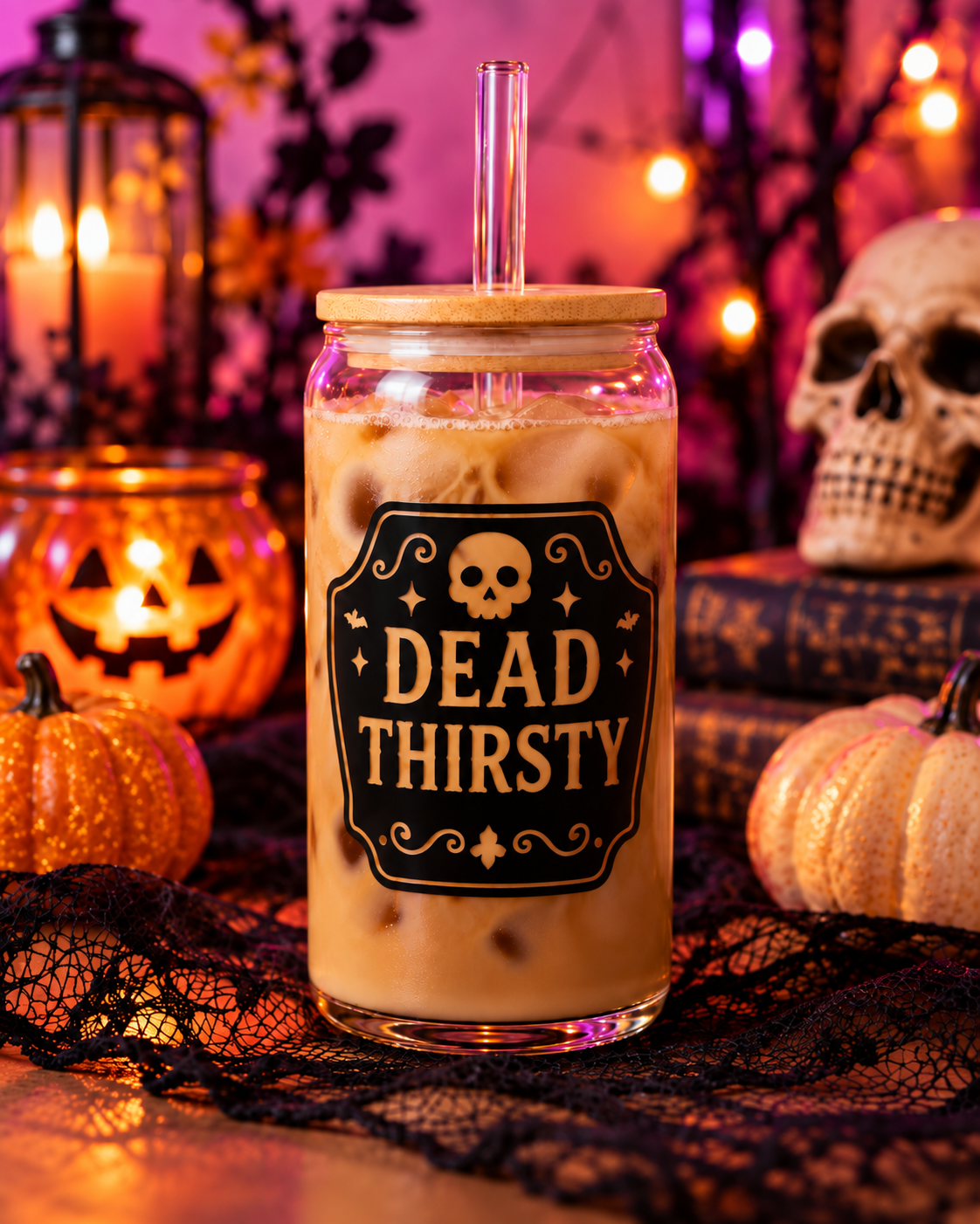 Dead Thirsty 16 oz Glass Tumbler