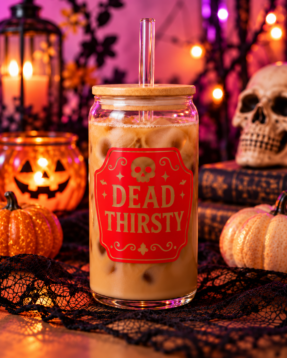Dead Thirsty 16 oz Glass Tumbler