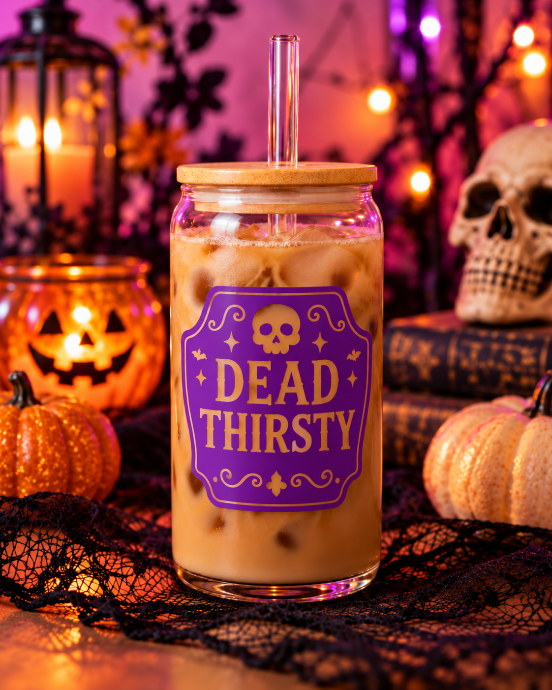 Dead Thirsty 16 oz Glass Tumbler