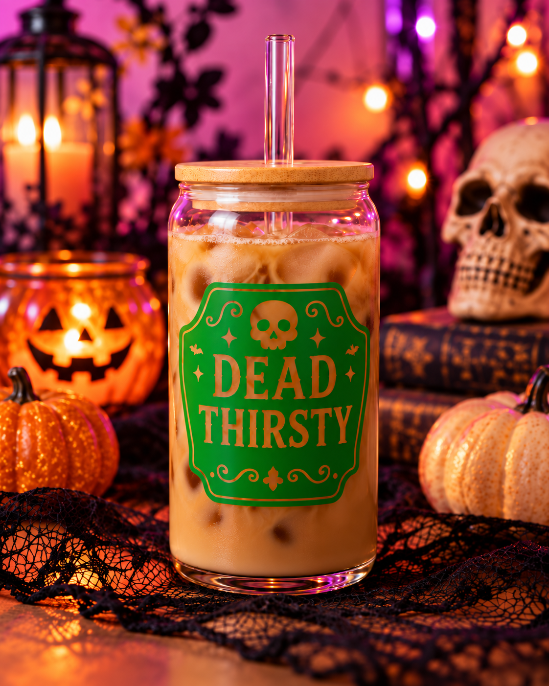 Dead Thirsty 16 oz Glass Tumbler