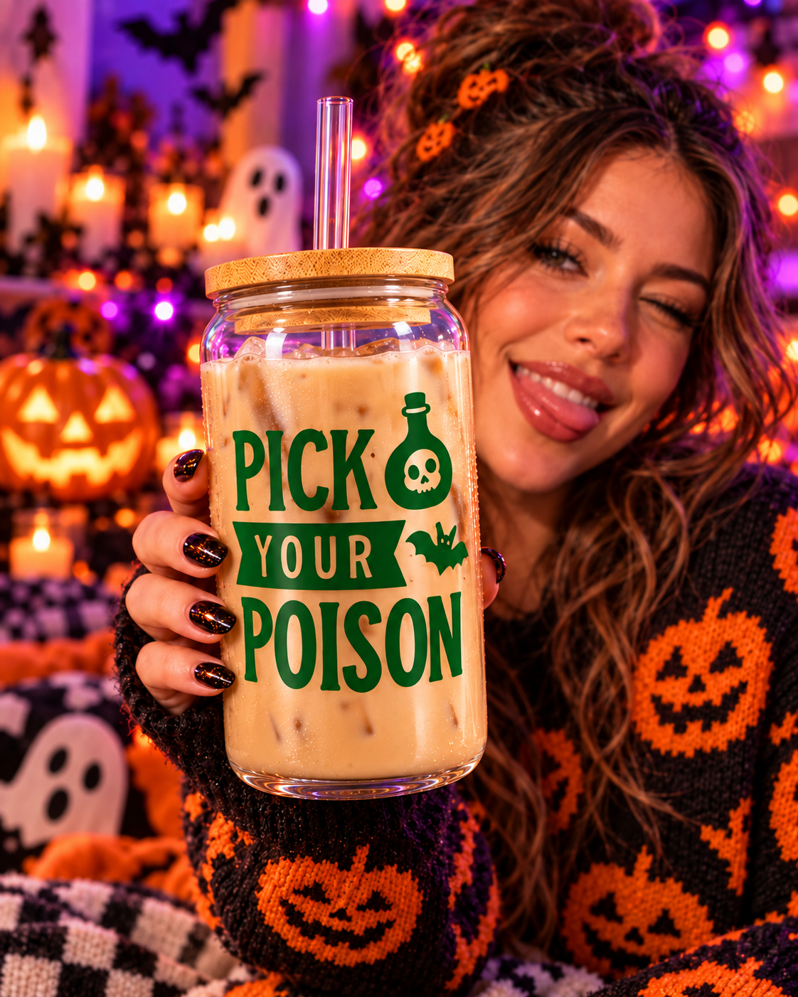 Pick Your Poison 16 oz Glass Tumbler