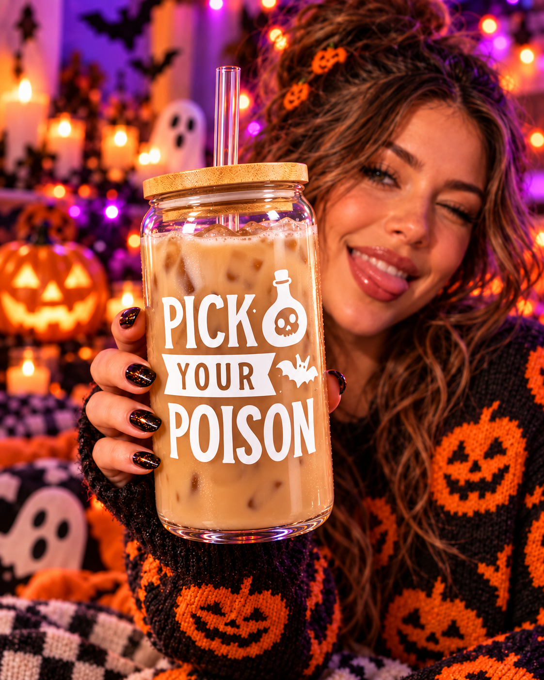 Pick Your Poison 16 oz Glass Tumbler