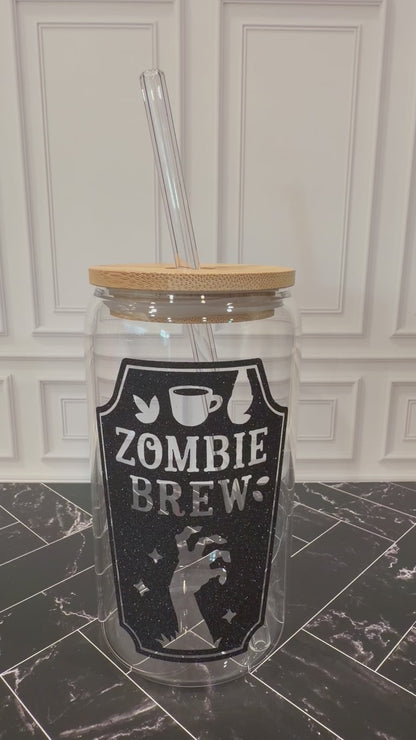 Zombie Brew 16 oz Glass Tumbler