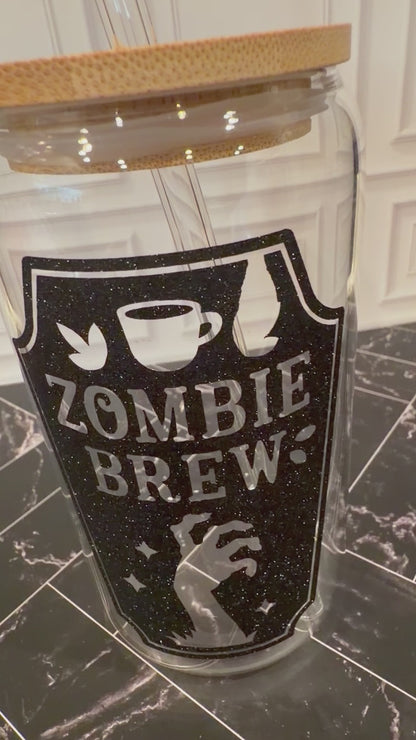 Zombie Brew 16 oz Glass Tumbler